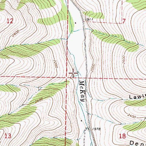 Topographic Map of Lawler Canyon, OR
