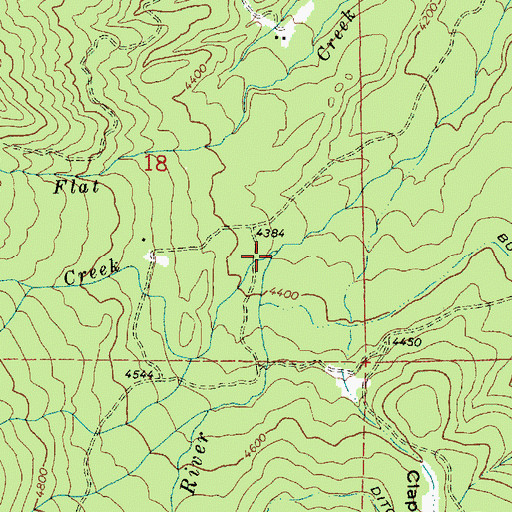 Topographic Map of Lawrence Creek, OR