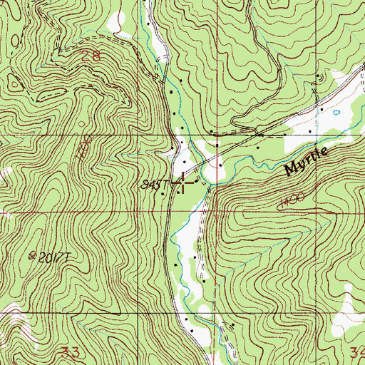 Topographic Map of Lee Creek, OR