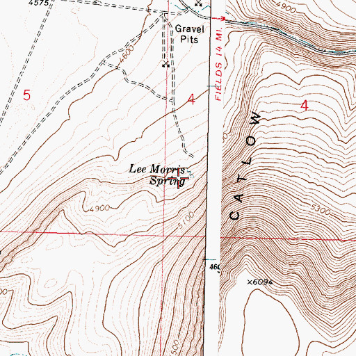 Topographic Map of Lee Morris Spring, OR