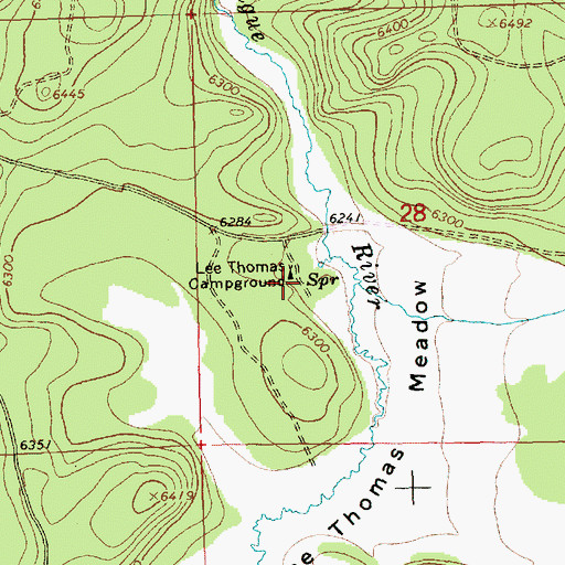 Topographic Map of Lee Thomas Recreation Site, OR