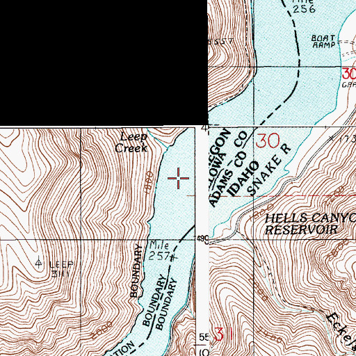Topographic Map of Leep Creek, OR
