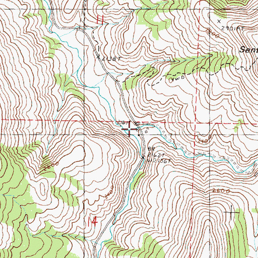 Topographic Map of Left Hand Creek, OR