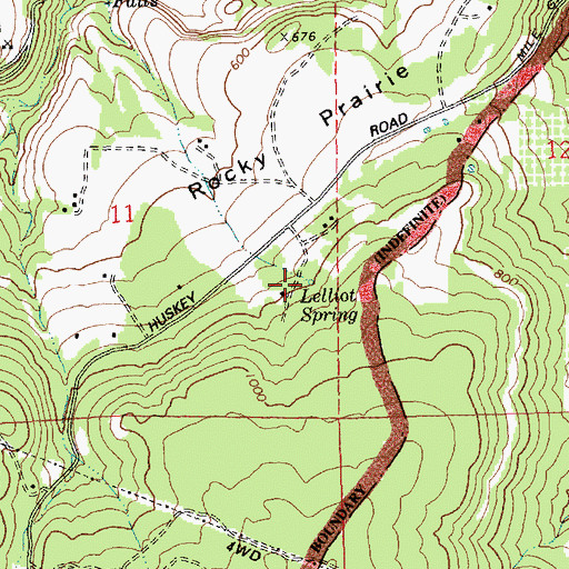 Topographic Map of Lelliot Spring, OR