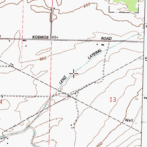 Topographic Map of Lenz Lateral, OR