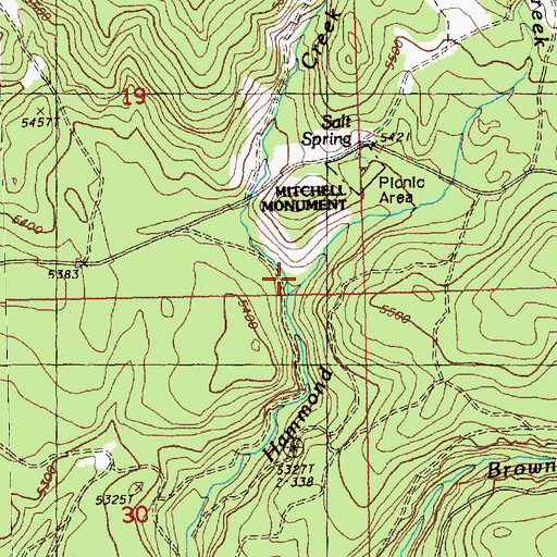 Topographic Map of Leonard Creek, OR