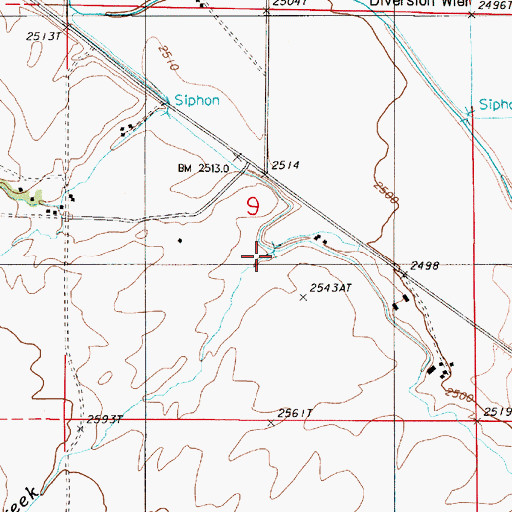 Topographic Map of Lick Creek, OR