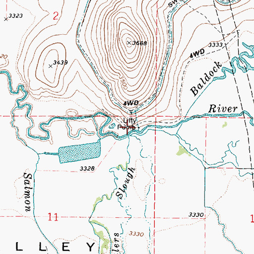 Topographic Map of Lilly Pump, OR