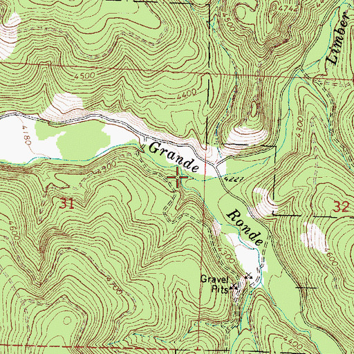 Topographic Map of Limber Jim Creek, OR
