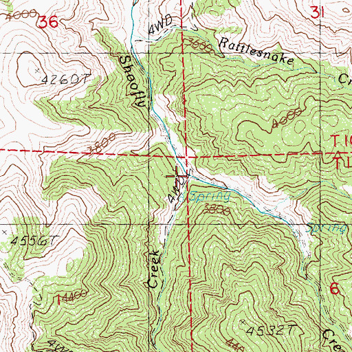 Topographic Map of Limekiln Creek, OR