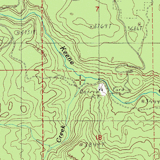 Topographic Map of Lincoln Creek, OR