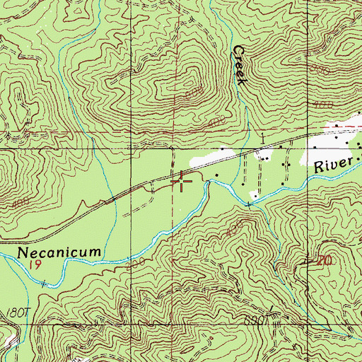 Topographic Map of Lindsley Creek, OR
