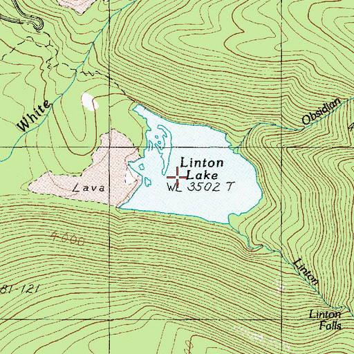 Topographic Map of Linton Lake, OR