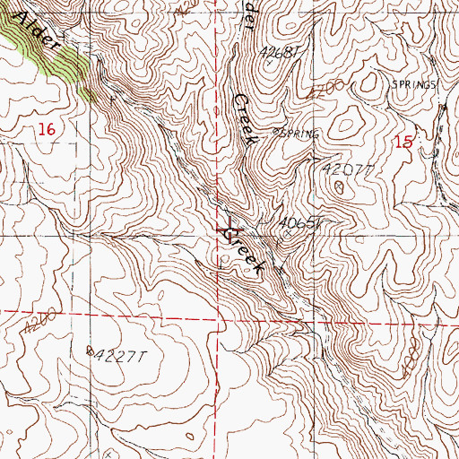 Topographic Map of Little Alder Creek, OR