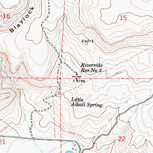 Topographic Map of Little Alkali Spring, OR
