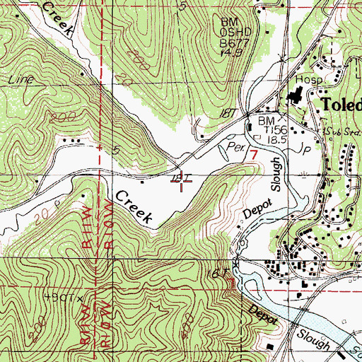 Topographic Map of Little Beaver Creek, OR