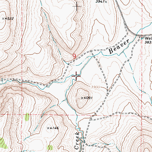 Topographic Map of Little Beaver Creek, OR