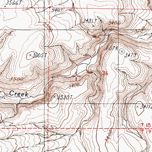 Topographic Map of Little Black Canyon, OR