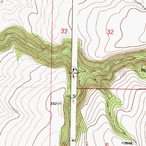 Topographic Map of Little Bridge Creek, OR
