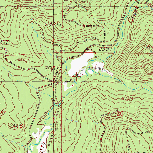 Topographic Map of Little Cherry Creek, OR