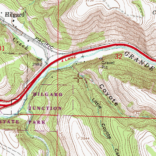 Topographic Map of Little Coyote Canyon, OR