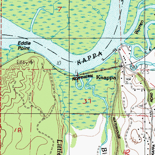 Topographic Map of Little Creek, OR