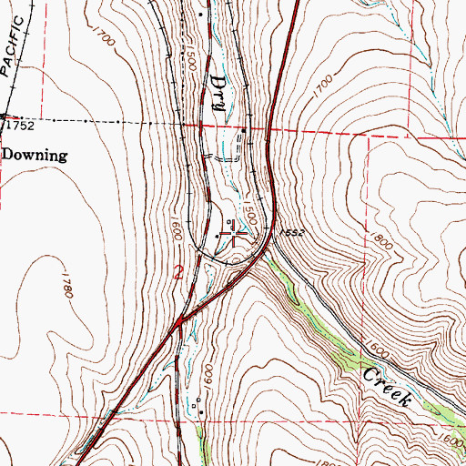 Topographic Map of Little Dry Creek, OR