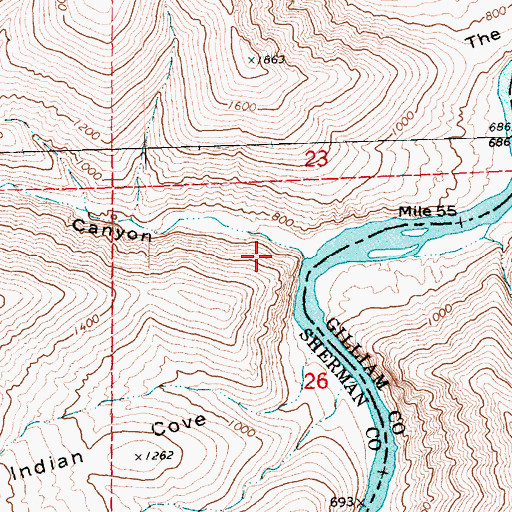 Topographic Map of Little Ferry Canyon, OR