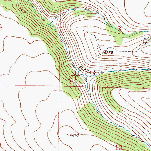 Topographic Map of Little Fish Creek, OR