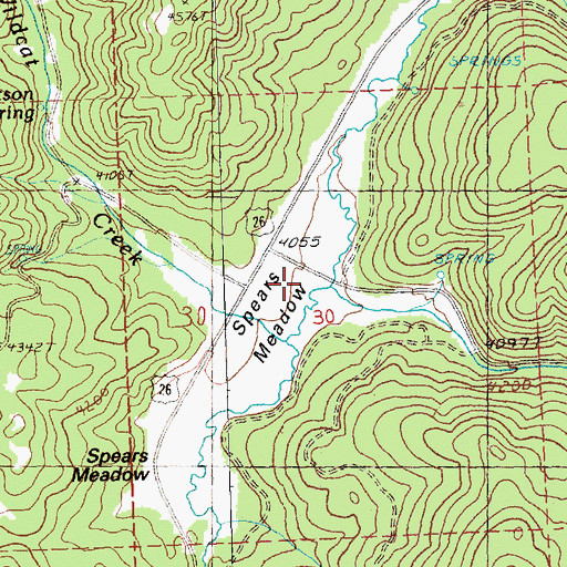 Topographic Map of Little Hay Creek, OR