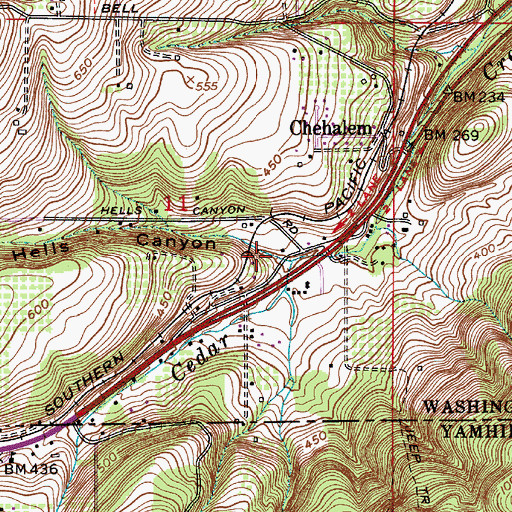 Topographic Map of Little Hells Canyon, OR