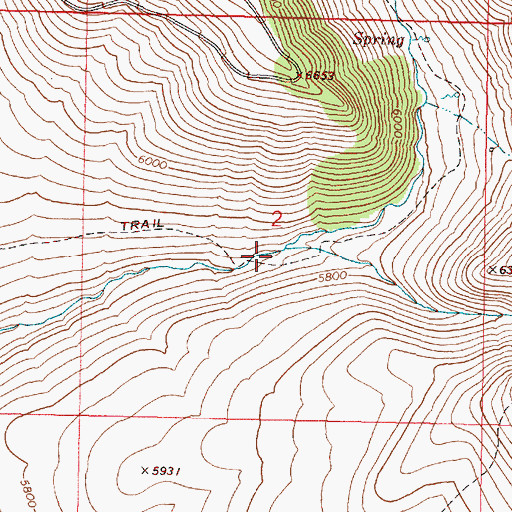 Topographic Map of Little Indian Creek, OR