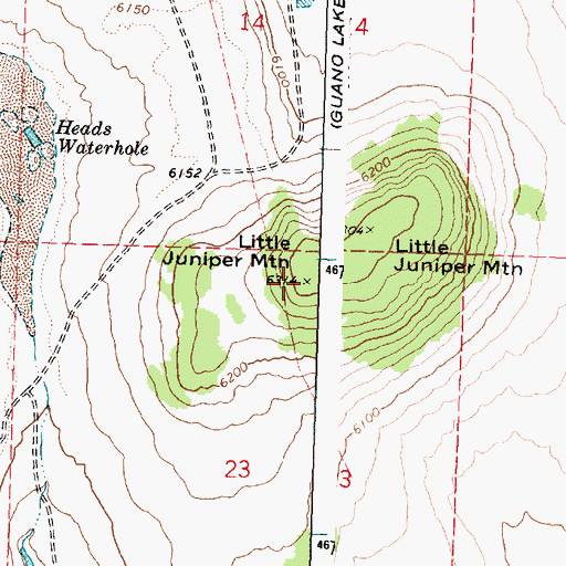 Topographic Map of Little Juniper Mountain, OR