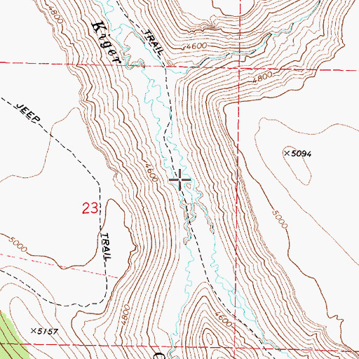 Topographic Map of Little Kiger Creek, OR