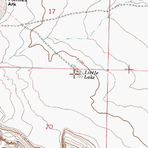 Topographic Map of Little Lake, OR