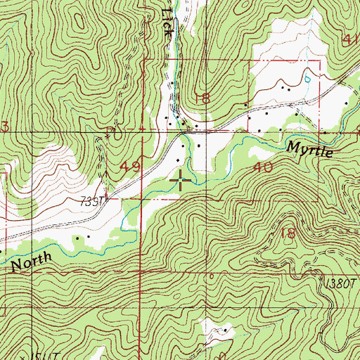Topographic Map of Little Lick, OR