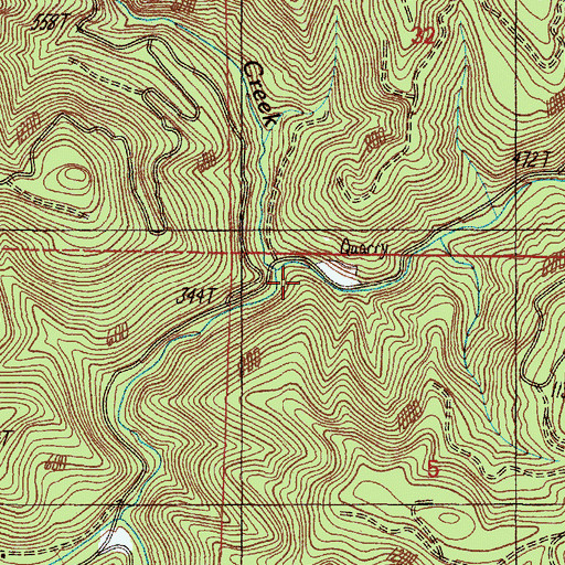 Topographic Map of Little Matson Creek, OR