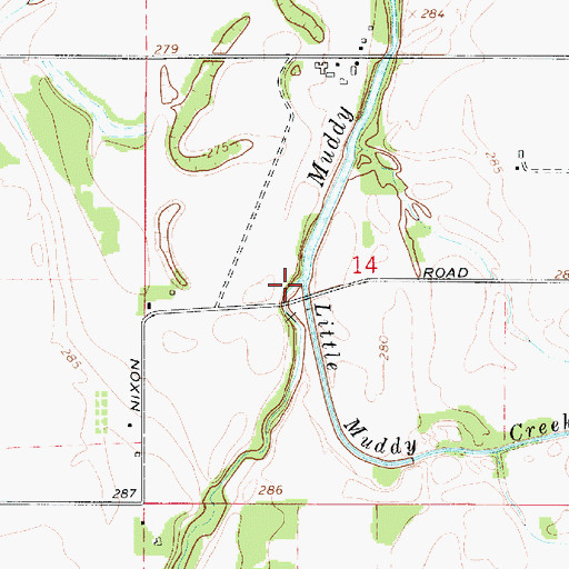 Topographic Map of Little Muddy Creek, OR