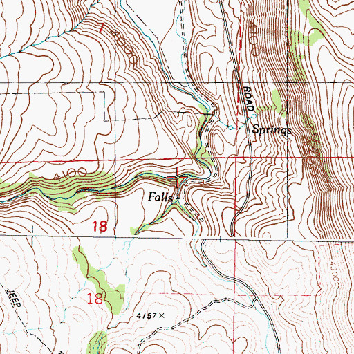 Topographic Map of Little Pine Creek, OR