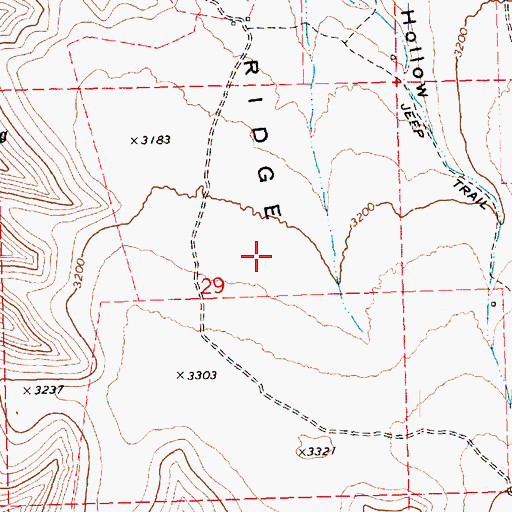 Topographic Map of Little Pine Hollow Ridge, OR