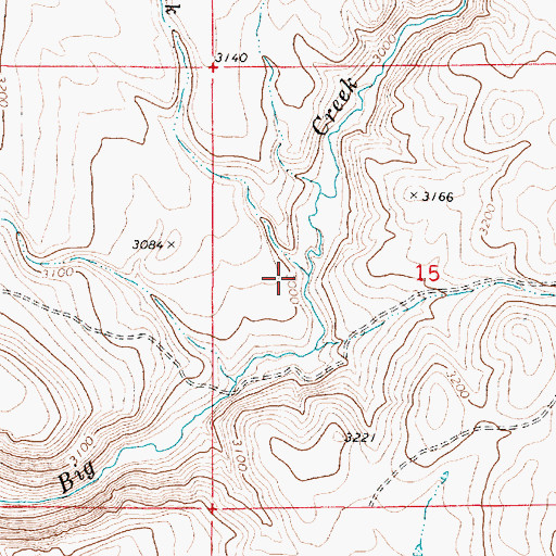 Topographic Map of Little Rattlesnake Creek, OR
