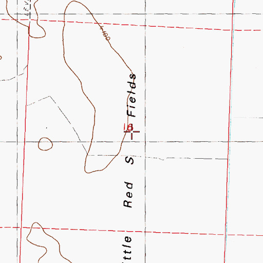 Topographic Map of Little Red S Fields, OR