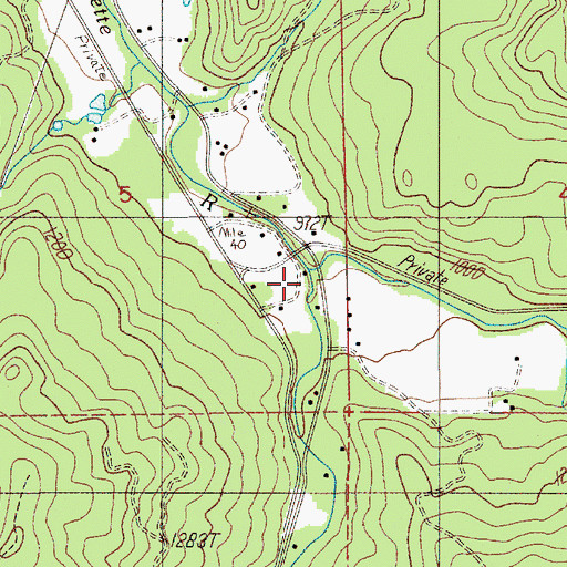 Topographic Map of Little River, OR