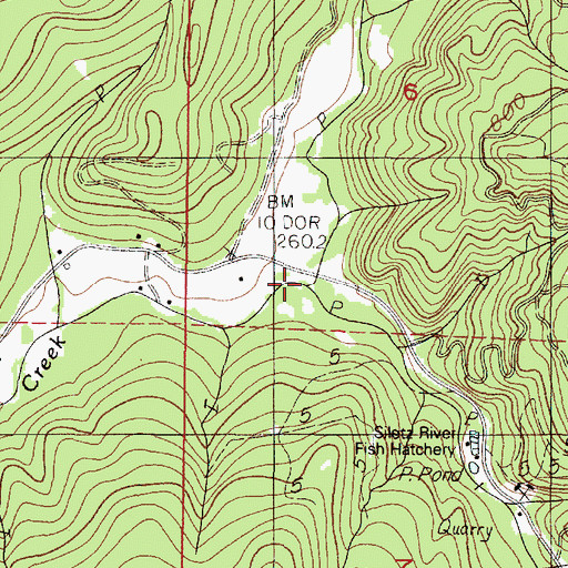 Topographic Map of Little Rock Creek, OR