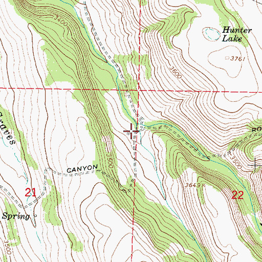 Topographic Map of Little Rock Creek, OR