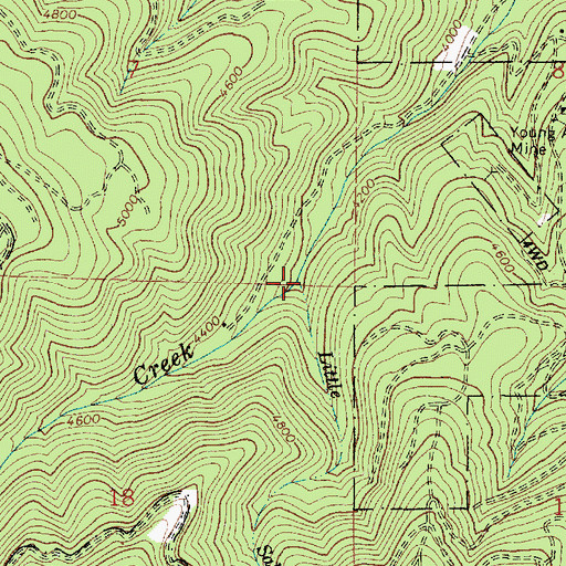 Topographic Map of Little Salmon Creek, OR