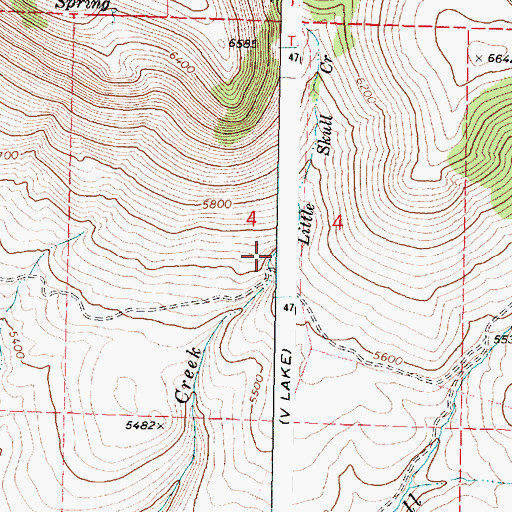 Topographic Map of Little Skull Creek, OR