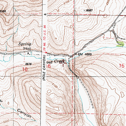 Topographic Map of Little Trout Creek, OR