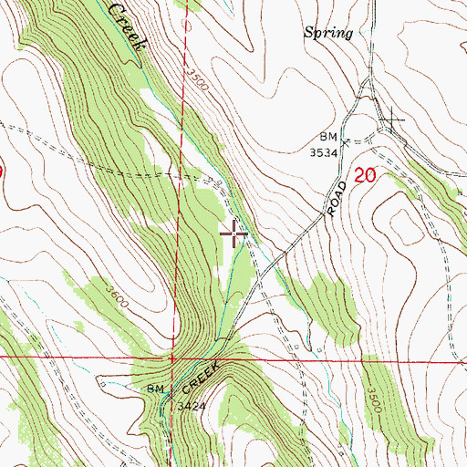 Topographic Map of Little Whiskey Creek, OR