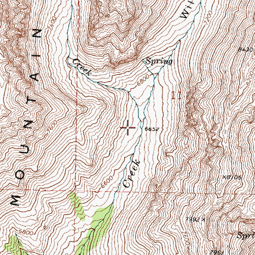 Topographic Map of Little Wildhorse Creek, OR
